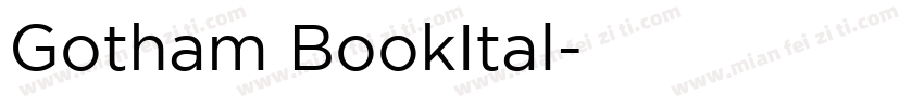Gotham BookItal字体转换